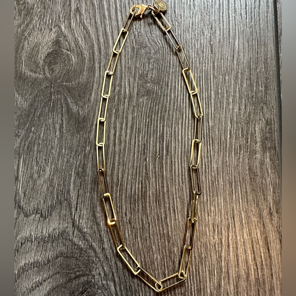 NWOT Yellow gold plated paper link necklace and bracelet - Picture 2 of 3